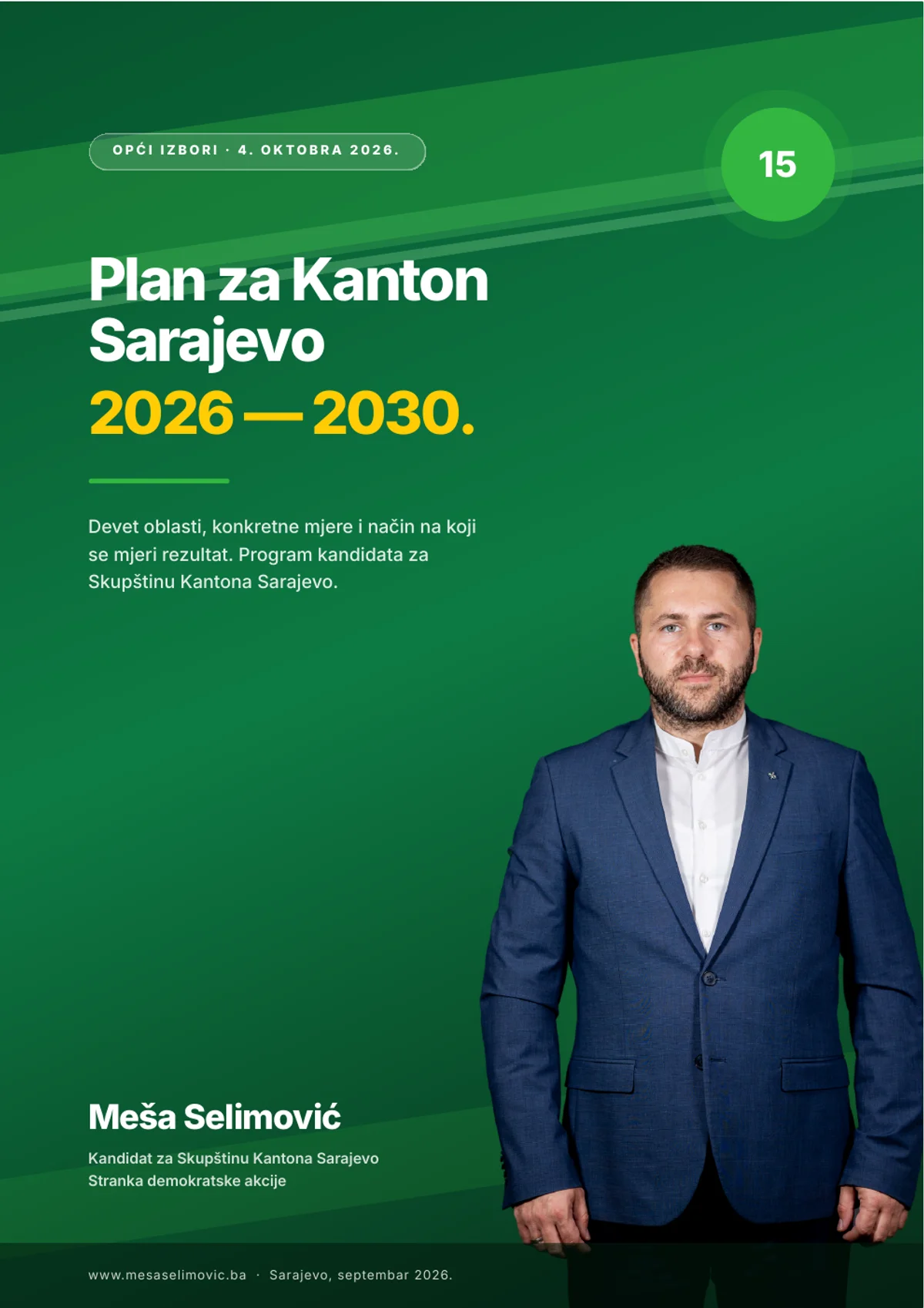 Naslovnica Plana za Kanton Sarajevo 2026–2030