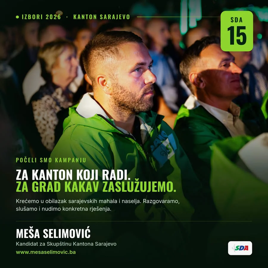 Fotografija Meše Selimovića s početka kampanje